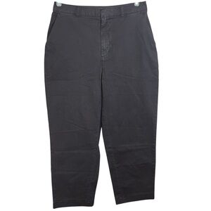 Gap Cropped Chinos Straight Up Everyday Straight Khaki Black Pants Size 6